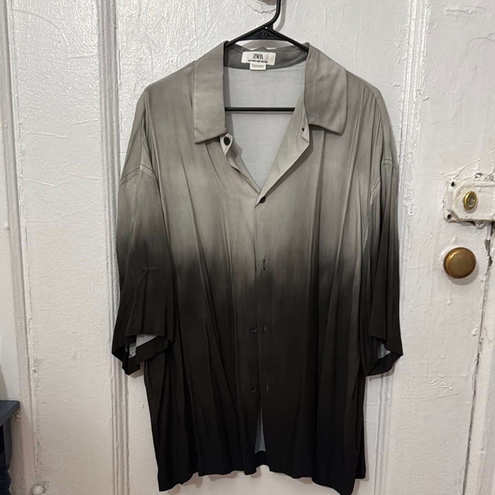 Zara Men's Gradient Gray Shirt Jacket